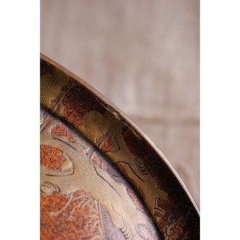 梨地蒔絵 茶銚敷/急須台　Q034 