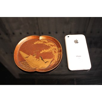 梨地蒔絵 茶銚敷/急須台　Q034 