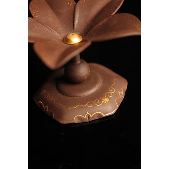 宗完箱 突羽根金象嵌鉄蓋置　M077 