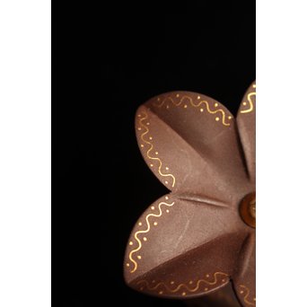 宗完箱 突羽根金象嵌鉄蓋置　M077 