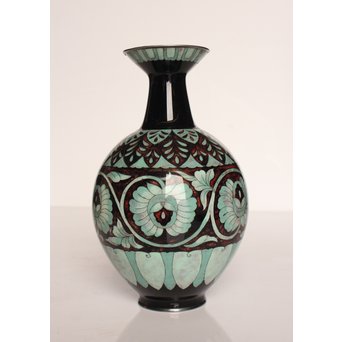 太田博明 尚美堂 純銀地七宝花瓶　Y011 