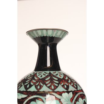 太田博明 尚美堂 純銀地七宝花瓶　Y011 