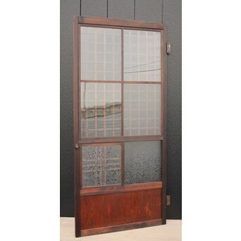 窓付ガラス戸　GD1199 引戸部分はにかわガラスです