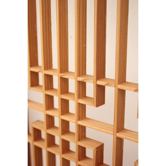 白木組子書院 4枚1組　R2371 