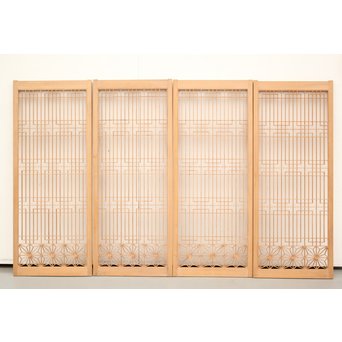 白木組子書院 4枚1組　R2371 