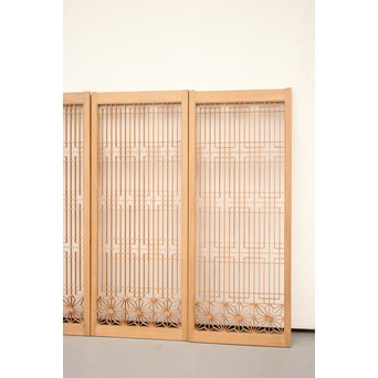 白木組子書院 4枚1組　R2371 