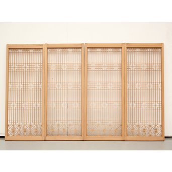 白木組子書院 4枚1組　R2371