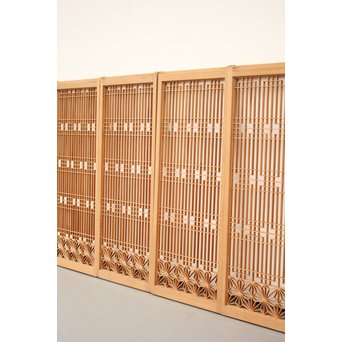 白木組子書院 4枚1組　R2371 