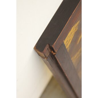 石目黄色ガラス戸菱形組子の建具　GD1200 