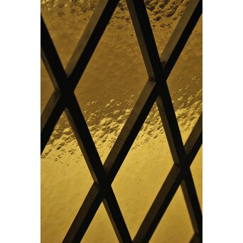 石目黄色ガラス戸菱形組子の建具　GD1200 