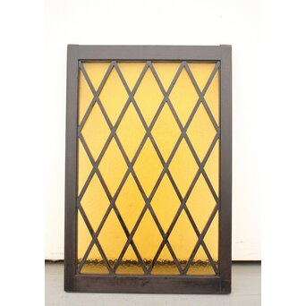 石目黄色ガラス戸菱形組子の建具　GD1200