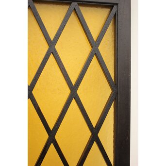 石目黄色ガラス戸菱形組子の建具　GD1200 