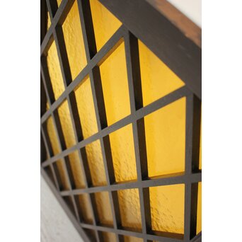 石目黄色ガラス戸菱形組子の建具　GD1200 