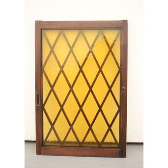 石目黄色ガラス戸菱形組子の建具　GD1200 