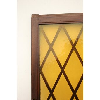 石目黄色ガラス戸菱形組子の建具　GD1200 