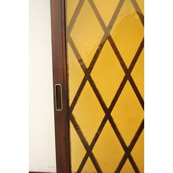 石目黄色ガラス戸菱形組子の建具　GD1200 