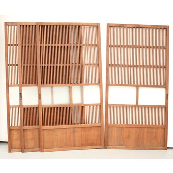 なしじガラス格子戸 4枚1組　L954