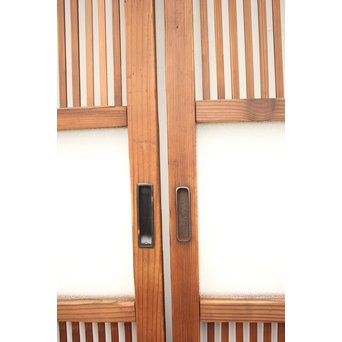 なしじガラス格子戸 4枚1組　L954 