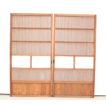 なしじガラス格子戸 4枚1組　L954 
