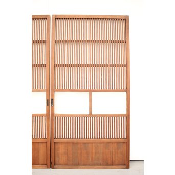 なしじガラス格子戸 4枚1組　L954 