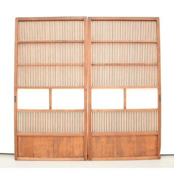 なしじガラス格子戸 4枚1組　L954 
