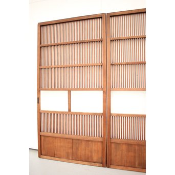 なしじガラス格子戸 4枚1組　L954 