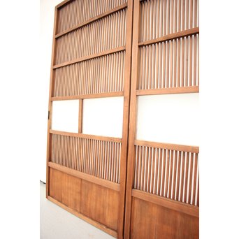 なしじガラス格子戸 4枚1組　L954 