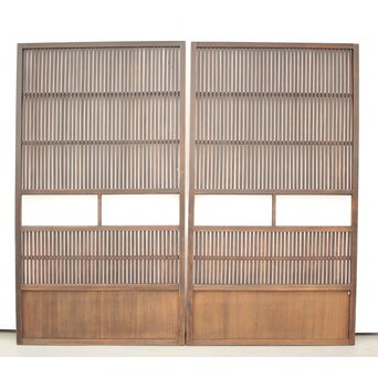 幅広にかわガラス格子戸 2枚1組　L956