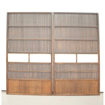 幅広にかわガラス格子戸 2枚1組　L956 ここから背面　障子枠はありません