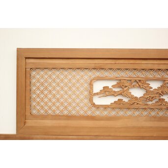 七宝組子と木彫の欄間 2枚1組　R2382 