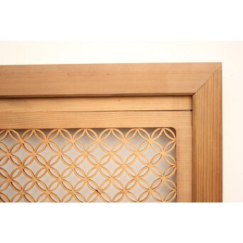 七宝組子と木彫の欄間 2枚1組　R2382 