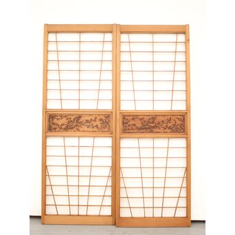 変わり書院 2枚1組　R2383 背面　障子面になります　現状は透かし