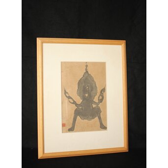 楽の字「仏」 水墨画　Z060 