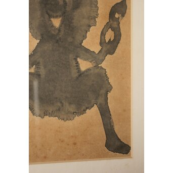 楽の字「仏」 水墨画　Z060 