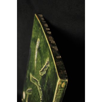 岩ヶ根窯[雪月花] 織部陶板　P089 