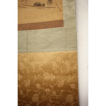 倣 岸駒 絹本 山水掛軸　Z062 