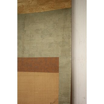 倣 岸駒 絹本 山水掛軸　Z062 