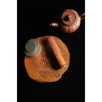 島田美晴作 文人図 釜敷　X085 