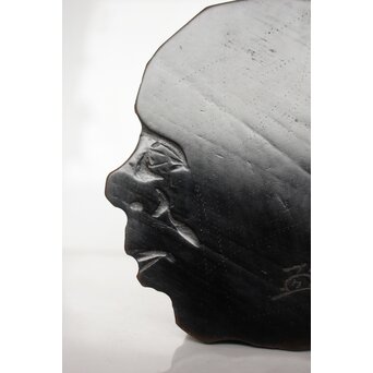 島田美晴作 達磨横顔 釜敷　X086 