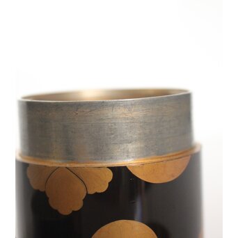 錫胎桐紋蒔絵 棗/中次　M083 