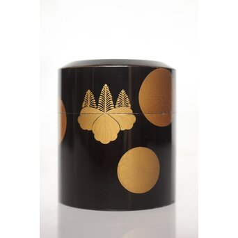 錫胎桐紋蒔絵 棗/中次　M083