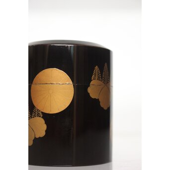 錫胎桐紋蒔絵 棗/中次　M083 