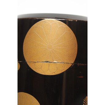 錫胎桐紋蒔絵 棗/中次　M083 