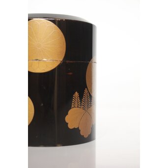 錫胎桐紋蒔絵 棗/中次　M083 