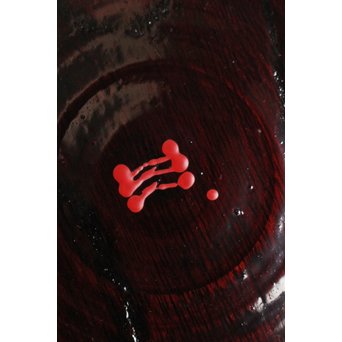 角有伊 輪島塗椿皿 朱塗 五客　Q037 