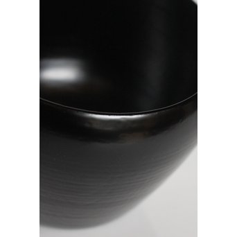 角有伊 輪島塗だるま椀 黒塗 五客　Q038 