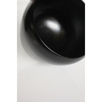 角有伊 輪島塗だるま椀 黒塗 五客　Q038 