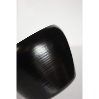 角有伊 輪島塗だるま椀 黒塗 五客　Q038 