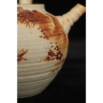 初代 三浦竹泉 赤壁図 茶瓶/茶銚　P092 