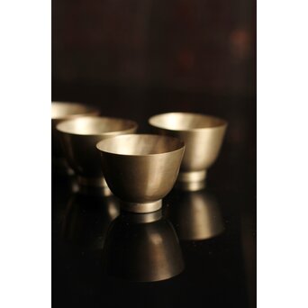 仏具 六器 砂張煎茶碗 5客　M084 